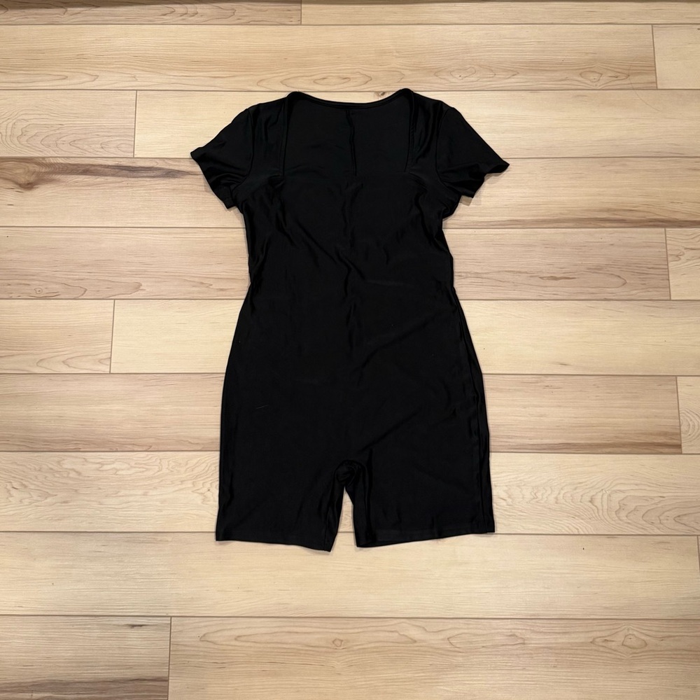 Black Short Sleeve Romper
